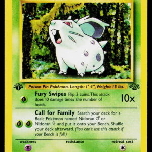 1999 Jungle Nidoran Female #57/64 1st Edition