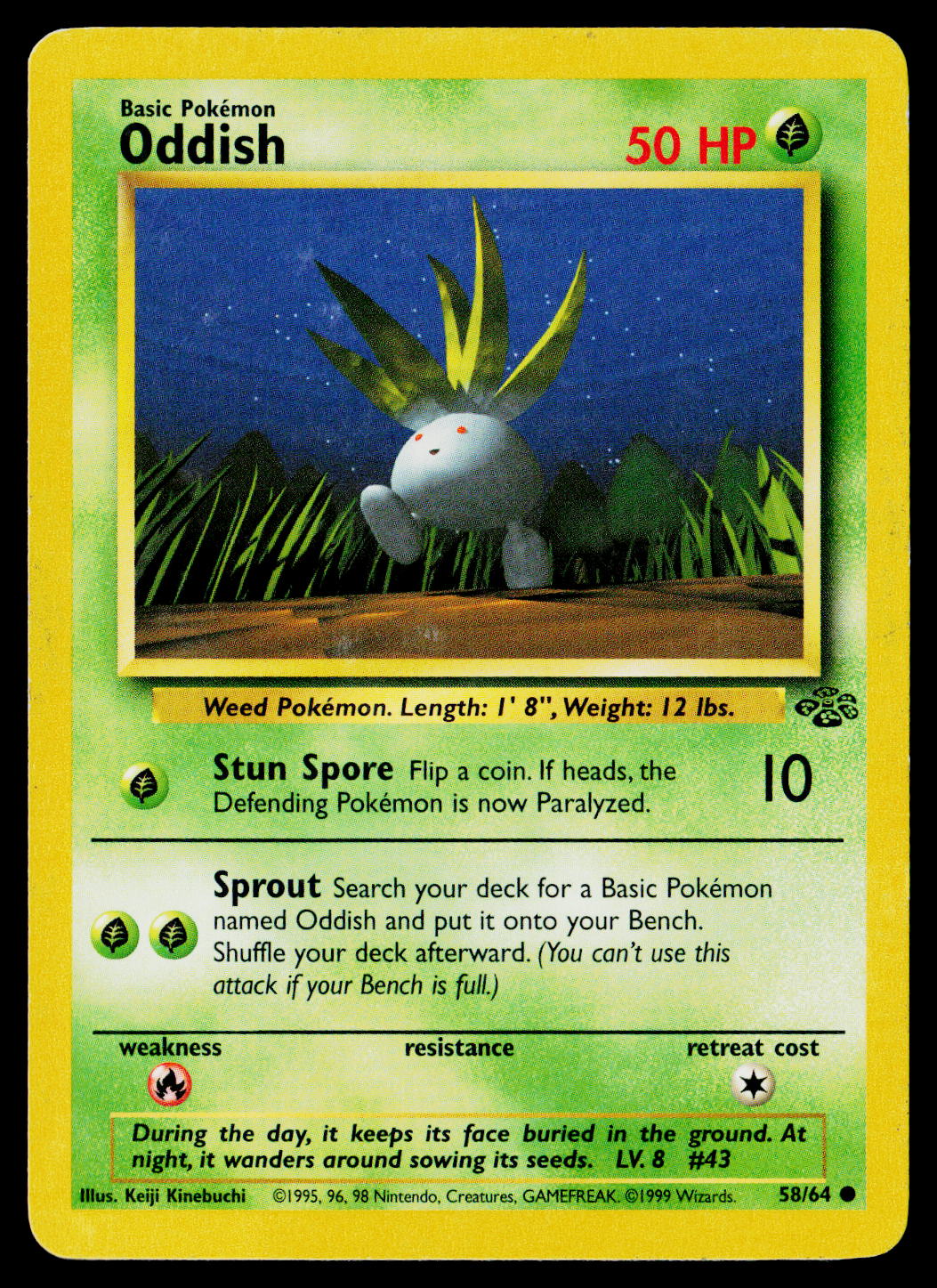 1999 Jungle Oddish #58/64 - Image 3