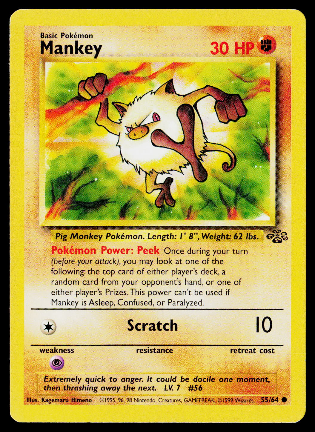 1999 Jungle Mankey #55/64