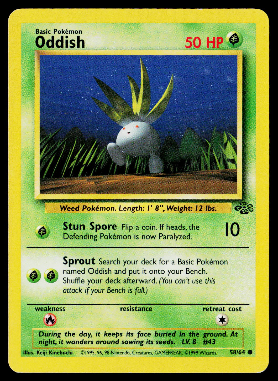 1999 Jungle Oddish #58/64 - Image 5