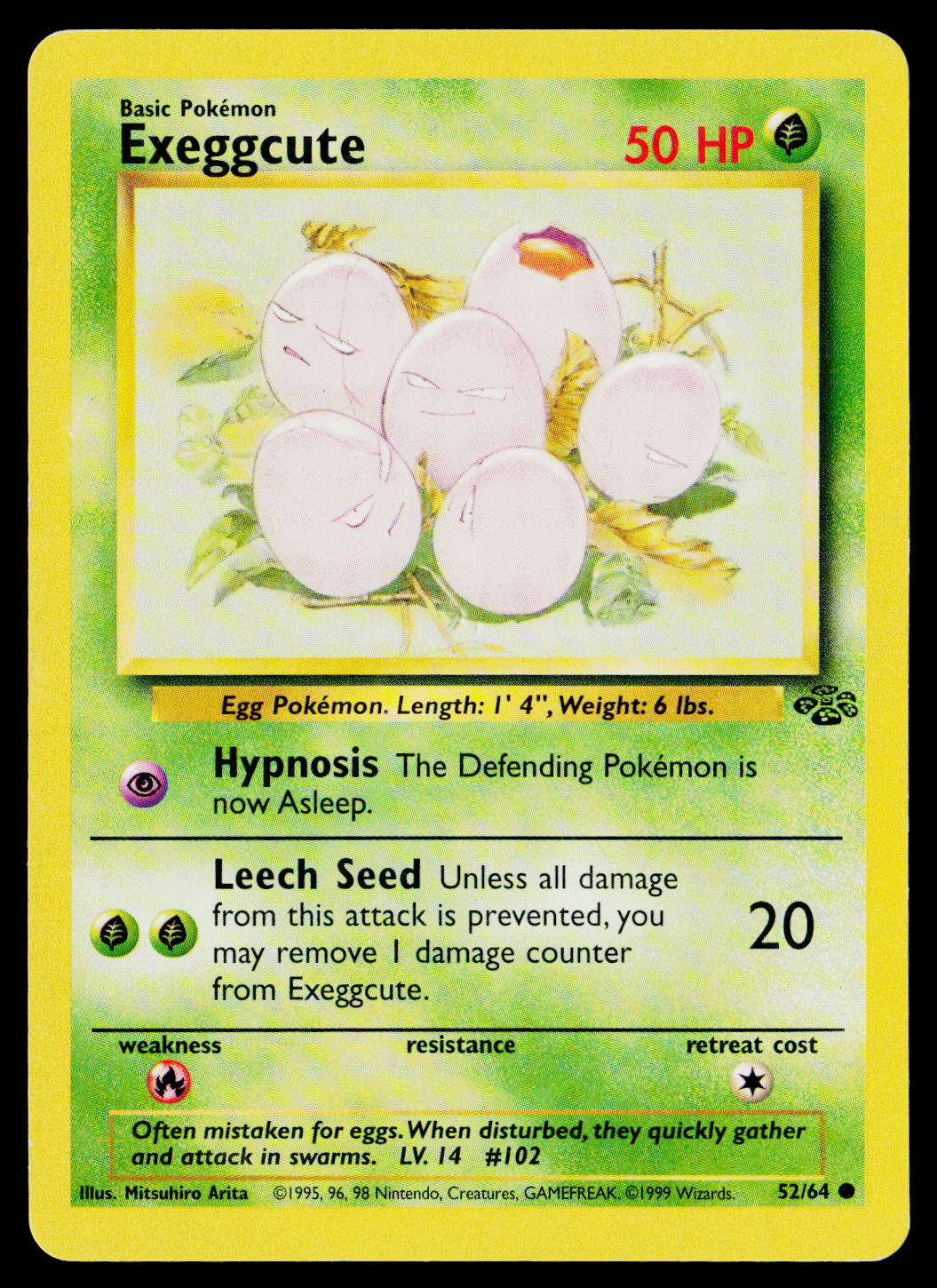1999 Jungle Exeggcute #52/64 - Image 3