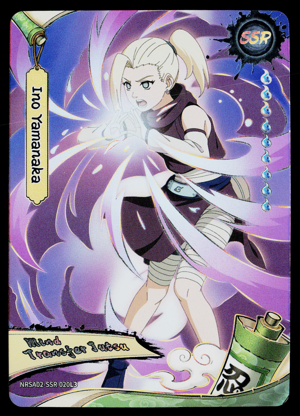 Kayou Naruto Jin 2 Ino Yamanaka - Mind Transfer Jutsu NRSA02-SSR-020L3 NM