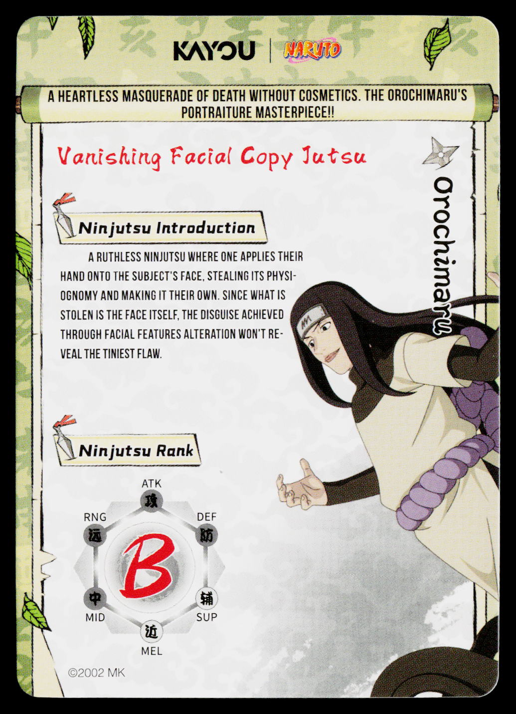 Kayou Naruto Jin 2 Orochimaru - Vanishing Facial Copy Jutsu NRSA02-SSR-010L3 NM - Image 2