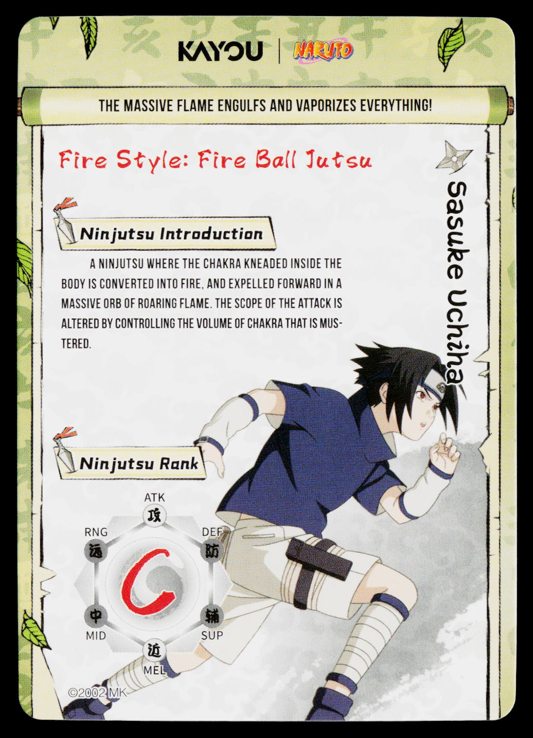 Kayou Naruto Jin 2 | NRSA02-SSR-009L3 | Sasuke Uchiha Fire Ball Jutsu - Image 2